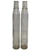 Group of 2 Tiolene Tall Glass Embossed 1 Quart Bulk Oil Bottles. Two tall, slender, clear glass bottles with “Tiolene Motor Oil” embossed across the center.